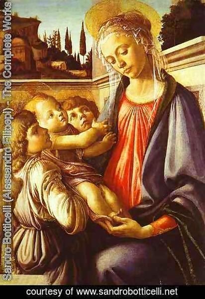 Sandro Botticelli (Alessandro Filipepi) - Madonna and Child with Two Angels