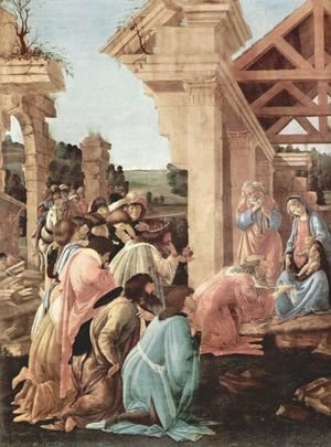 Sandro Botticelli (Alessandro Filipepi) - Adoration of the Magi (detail 1)