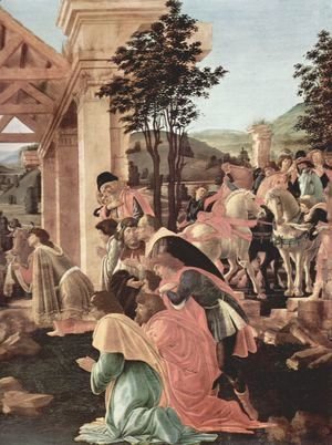 Sandro Botticelli (Alessandro Filipepi) - Adoration of the Magi (detail 2)