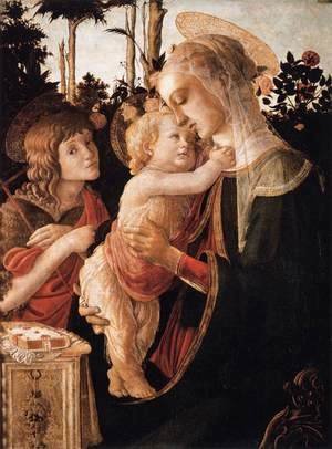Sandro Botticelli (Alessandro Filipepi) - Virgin and Child with Young St John the Baptist