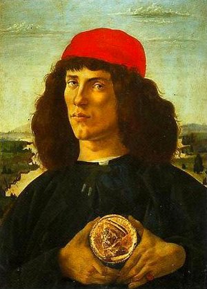 Sandro Botticelli (Alessandro Filipepi) - Portrait of a Young Man with a Medallion