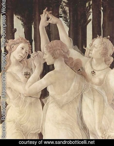 Sandro Botticelli (Alessandro Filipepi) - Spring (Primavera), Detail Three Graces