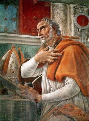 Sandro Botticelli (Alessandro Filipepi) - St. Augustine's prayer in contemplation