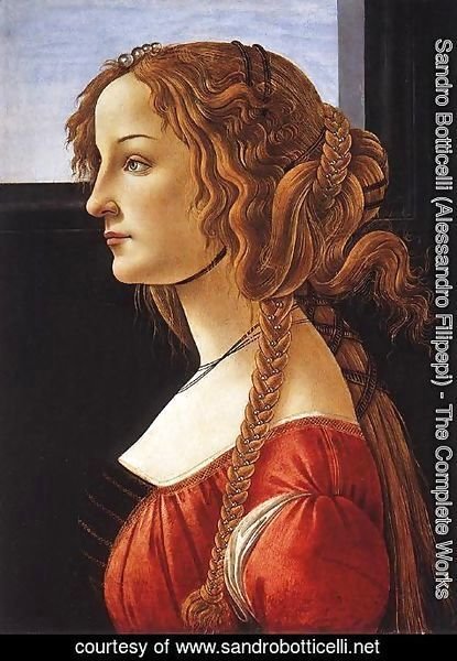 Sandro Botticelli (Alessandro Filipepi) - Portrait of a Young Woman, after 1480
