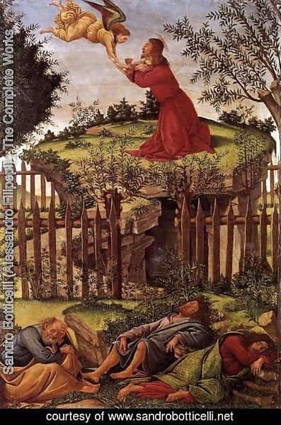 Sandro Botticelli (Alessandro Filipepi) - Agony in the Garden c. 1500
