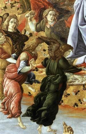 Sandro Botticelli (Alessandro Filipepi) - Coronation of the Virgin (detail 2) 1490-92