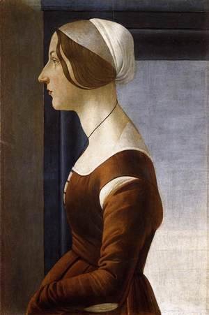 Sandro Botticelli (Alessandro Filipepi) - Portrait of a Young Woman c. 1475