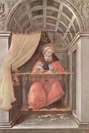 Sandro Botticelli (Alessandro Filipepi) - St Augustine in His Cell 1490-94