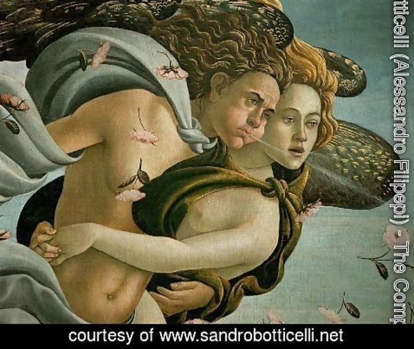 Sandro Botticelli (Alessandro Filipepi) - The Birth of Venus (detail 1) c. 1485