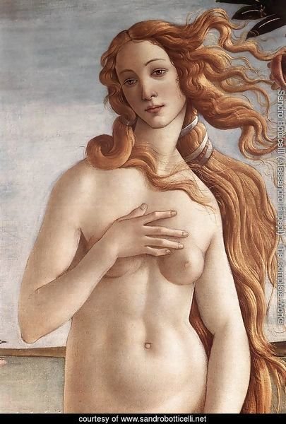 The Birth of Venus (detail 2) c. 1485