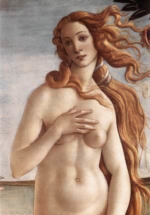 Sandro Botticelli (Alessandro Filipepi) - The Birth of Venus (detail 2) c. 1485