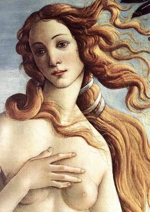 Sandro Botticelli (Alessandro Filipepi) - The Birth of Venus (detail 3) c. 1485