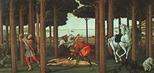 Sandro Botticelli (Alessandro Filipepi) - The Story of Nastagio degli Onesti (second episode) c. 1483
