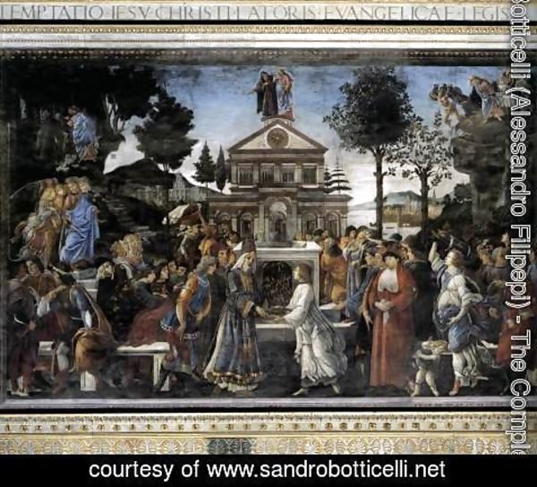 Sandro Botticelli (Alessandro Filipepi) - Three Temptations of Christ 1481-82