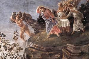 Sandro Botticelli (Alessandro Filipepi) - Three Temptations of Christ (detail 6) 1481-82