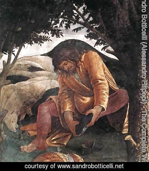 Sandro Botticelli (Alessandro Filipepi) - Scenes from the Life of Moses [detail: 3]