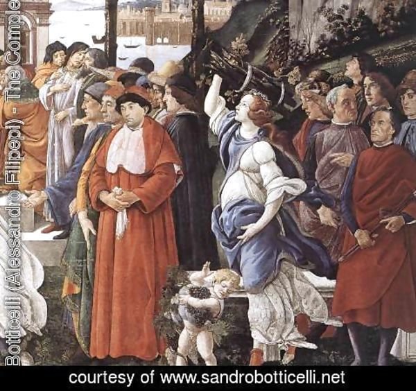Sandro Botticelli (Alessandro Filipepi) - The Temptation of Christ [detail: 3]
