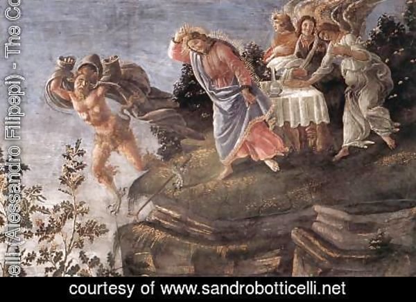 Sandro Botticelli (Alessandro Filipepi) - The Temptation of Christ [detail: 6]