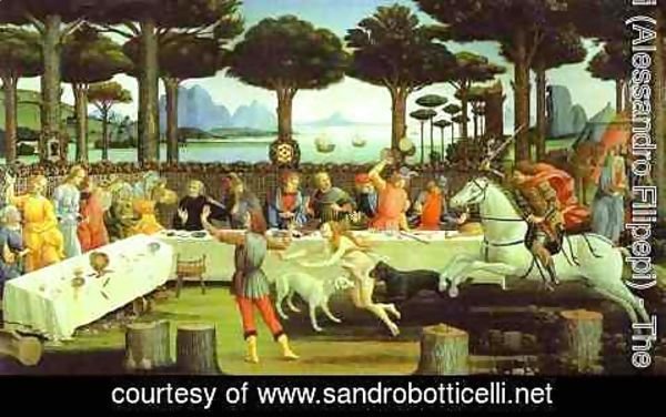 Sandro Botticelli (Alessandro Filipepi) - The Banquet in the Pine Forest