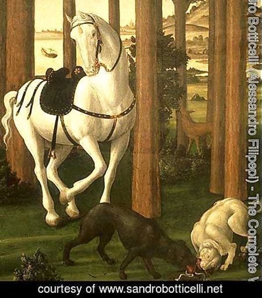 Sandro Botticelli (Alessandro Filipepi) - The Story of Nastagio degli Onesti (detail of the second episode)