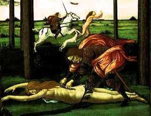 Sandro Botticelli (Alessandro Filipepi) - The Story of Nastagio degli Onesti (detail of the second episode) 2