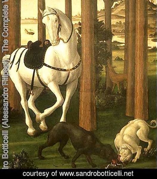 Sandro Botticelli (Alessandro Filipepi) - The Story of Nastagio degli Onesti (detail of the second episode) 3