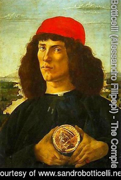 Sandro Botticelli (Alessandro Filipepi) - Portrait of a Young Man with a Medallion