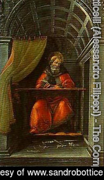Sandro Botticelli (Alessandro Filipepi) - St Angustine in His Study
