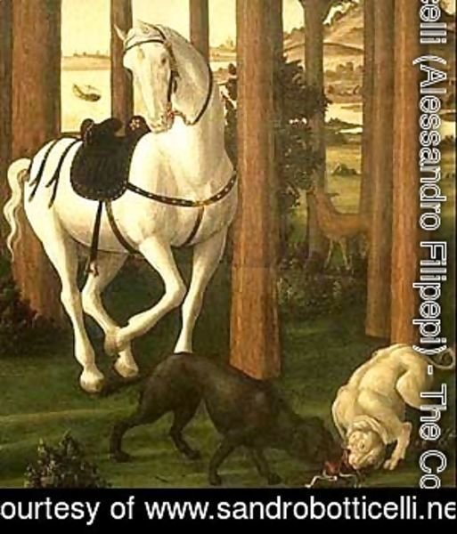 Sandro Botticelli (Alessandro Filipepi) - The Story Of Nastagio Degli Onesti (Detail Of The Second Episode) 2 1483