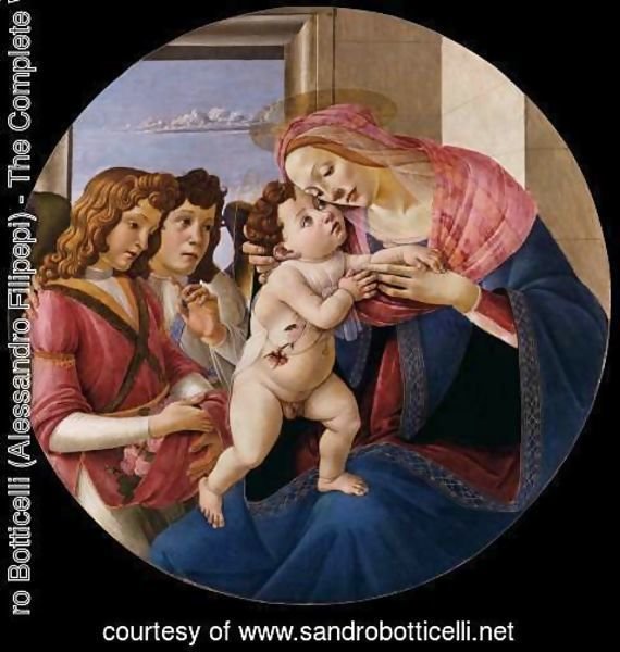 Sandro Botticelli (Alessandro Filipepi) - Virgin and Child with Two Angels