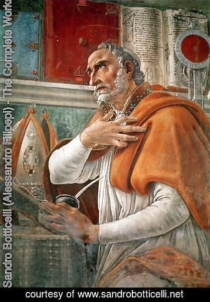 Sandro Botticelli (Alessandro Filipepi) - St. Augustine's prayer in contemplation