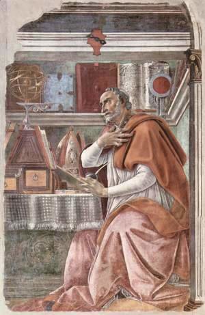 Sandro Botticelli (Alessandro Filipepi) - St. Augustine's prayer in contemplating