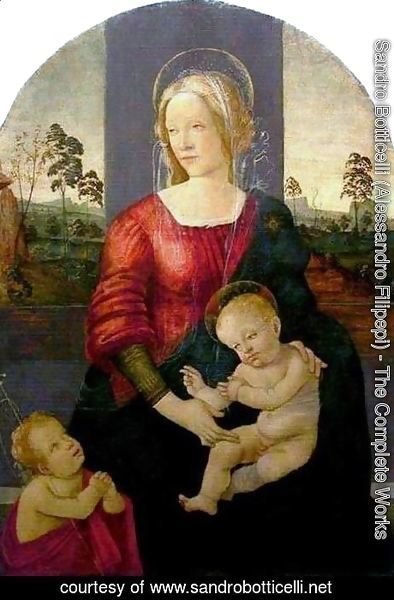 Sandro Botticelli (Alessandro Filipepi) - Madonna and Child with St. John the Baptist