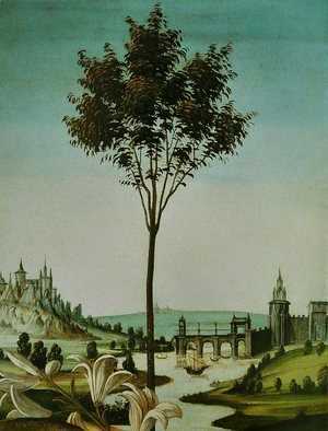 Sandro Botticelli (Alessandro Filipepi) - Annunciation Cestello (detail)