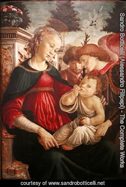 Sandro Botticelli (Alessandro Filipepi) - Virgin and child with two angels 2