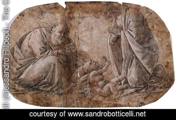 Sandro Botticelli (Alessandro Filipepi) - Adoration of the Child c. 1495