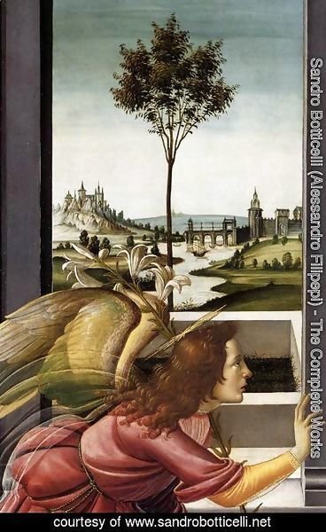 Sandro Botticelli (Alessandro Filipepi) - Cestello Annunciation (detail 1), 1489-90