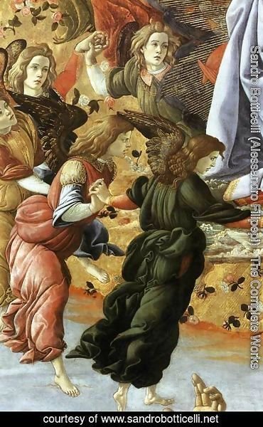 Sandro Botticelli (Alessandro Filipepi) - Coronation of the Virgin (detail 2) 1490-92