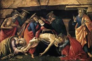 Sandro Botticelli (Alessandro Filipepi) - Lamentation over the Dead Christ with Saints c. 1490