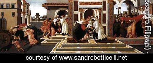 Sandro Botticelli (Alessandro Filipepi) - Last Miracle and the Death of St Zenobius 1500-05