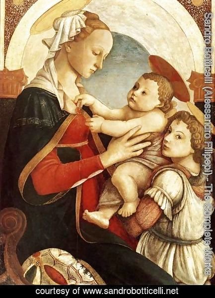 Sandro Botticelli (Alessandro Filipepi) - Madonna and Child with an Angel 1465-67