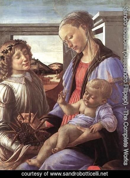 Sandro Botticelli (Alessandro Filipepi) - Madonna and Child with an Angel c. 1470