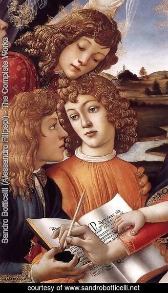 Sandro Botticelli (Alessandro Filipepi) - Madonna del Magnificat (detail 1) 1480-81