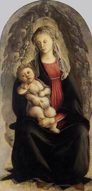 Sandro Botticelli (Alessandro Filipepi) - Madonna in Glory with Seraphim 1469-70