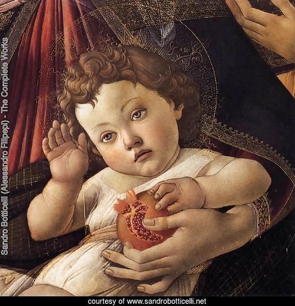 Madonna of the Pomegranate (detail) c. 1487