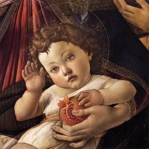 Sandro Botticelli (Alessandro Filipepi) - Madonna of the Pomegranate (detail) c. 1487
