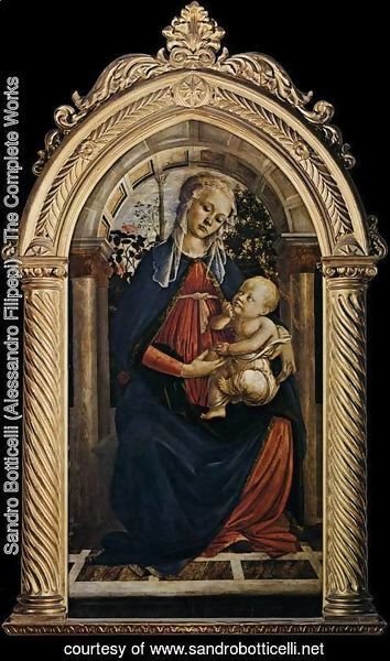 Sandro Botticelli (Alessandro Filipepi) - Madonna of the Rosegarden (Madonna del Roseto) 1469-70