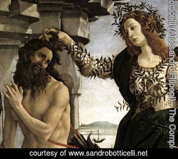 Sandro Botticelli (Alessandro Filipepi) - Pallas and the Centaur (detail 1) c. 1482