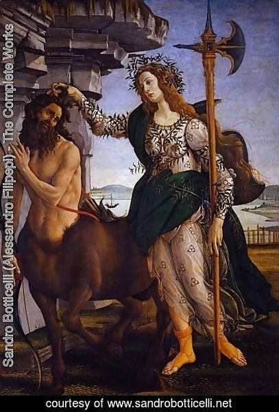 Sandro Botticelli (Alessandro Filipepi) - Pallas and the Centaur c. 1482