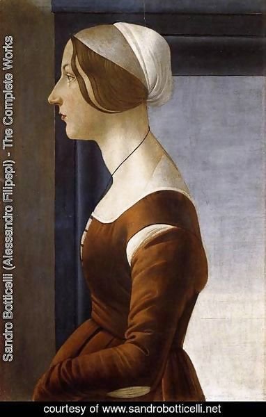 Sandro Botticelli (Alessandro Filipepi) - Portrait of a Young Woman c. 1475